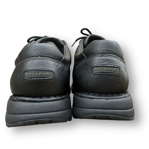 Rockport Men's Edge Hill II Black Leather Walking Shoes Size 10 - Picture 7 of 10